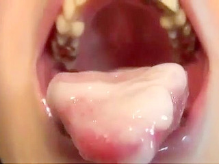 Japanese stepdaughter gags on stepfather's swollen cock and loves every drop of his warm cum